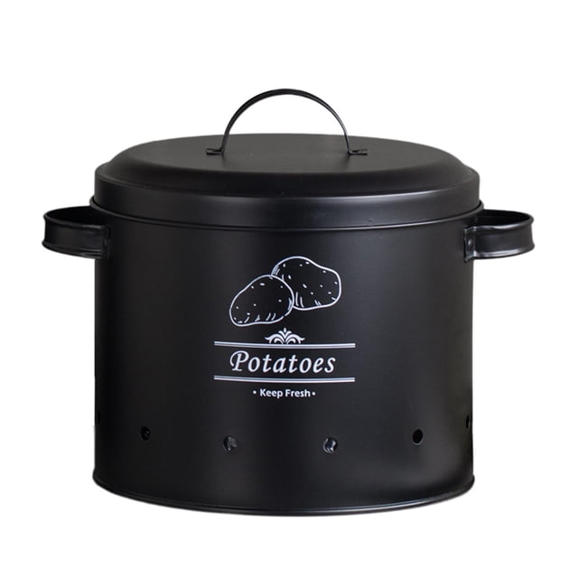 Contenedor de hojalata para almacenar verduras y alimentos para encimera de cocina L