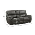 thumbnail image 2 of Lexicon Proctor Microfiber Power Double Reclining Love Seat in Gray, 2 of 4