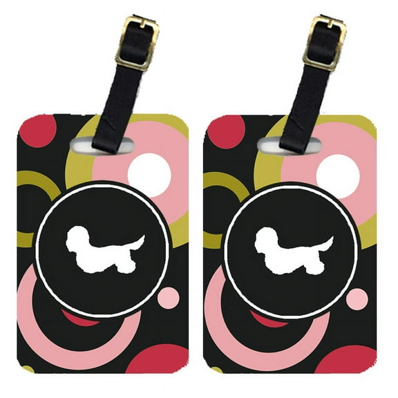 Pair of 2 Dandie Dinmont Terrier Luggage Tags