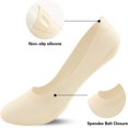 thumbnail image 4 of CAILDANL Womens No Show Thin Socks Cotton Nylon Low Cut Liner Non Slip hidden Invisible Socks for Flats Sneaker 4-6 pack, 4 of 7