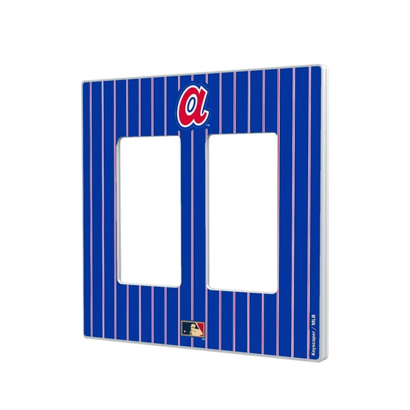 Atlanta Braves 1972-1980 Cooperstown Pinstripe Double Rocker Light Switch Plate