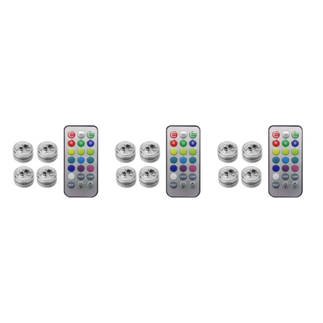 Cateissary Adhesivo inalámbrico LED Luz ambiental Control remoto Pie de techo con Lámpara luminosa colorida Decoración de fiesta 4 Type1 NO1