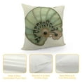 thumbnail image 4 of GOSMITH  Throw Pillow Covers Vintage Coastal Nautical Beach Shell Pillow Cases Square Cushion Cases Burlap Toss for Living Room,Couch and Bed, 4 of 5