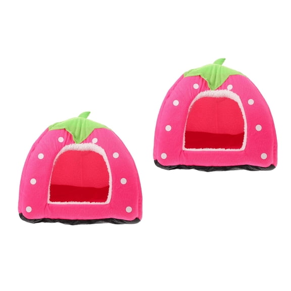 2-Pack Cardboard Cat House with Cotton Pet Bed, Cozy Kennel for Cats and Small Pets