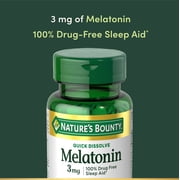 Nature’s Bounty Melatonin Supplement, 3mg, 240 Quick Dissolve Tablets