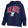 thumbnail image 2 of Women's Pressbox  Navy Ole Miss Rebels Nelson Arch Over Logo Long Sleeve Hooded Slub T-Shirt, 2 of 3