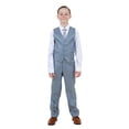 thumbnail image 5 of Boys Suit Set Solid Textured Notch Lapel With Matching Vest & Pants With Free Shirt & Tie, 5 of 6