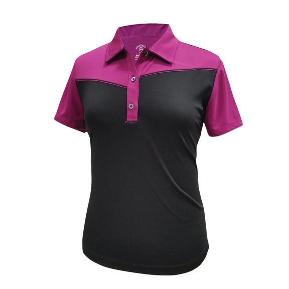 Monterey Club Women's West Contrast Block Golf Polo Shirt #2454
