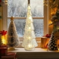 thumbnail image 5 of HomeKingdee Glass Christmas Tree Green Glowing Xmas Trees Home Decorations Tabletop Centerpiece Mantel Window Home Decor, 5 of 6