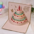 thumbnail image 4 of Happy Birthday 3D Card Birthday Cake Folding Festival Greeting Card Postcard with Light Music for Festival, 4 of 7