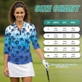 thumbnail image 7 of Uorisanigo Palm Tree Women's 3/4 Sleeve Golf Top Size 2XL Comfortable Polyester Spandex Fabric Moisture Wicking Tennis Activewear Casual Zipper Pullover Outing Wear Workout Sports, 7 of 7