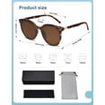 thumbnail image 5 of KWATE Sunglasses Womens Trendy 2024 Classic Round Retro Vintage Shades Large Frame Sunnies, 5 of 5
