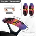 thumbnail image 6 of FKELYI Beach Palm Tree Print Office Chair Cover with Armrest Covers Anti-Dust High Back Office Desk Chair Slipcovers for Office Home Decoration, 4 Pcs Set, 6 of 7