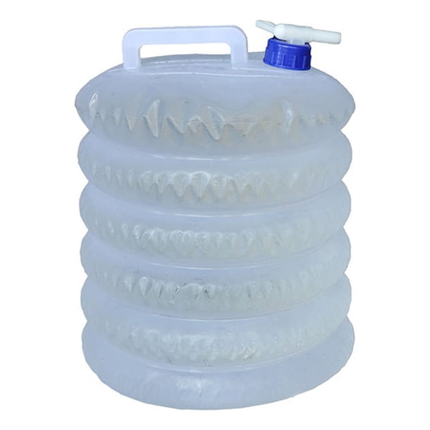 Naiovety Bolsa de agua al aire libre plegable pesca Camping contenedor portátil escalada emergencia gran capacidad telescópica portador Kits de desorden para acampar 15L