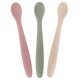 thumbnail image 1 of Cucharas de silicona para bebés: cucharas de alimentación para bebés de primera etapa con punta suave, utensilios para bebés flexibles para padres y autoalimentación, ultra duraderas y resistentes a la masticación, aptas para lavavajillas, juego de 3 Verde mate, rosa, blanquecino, 1 of 5