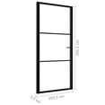 thumbnail image 2 of vidaXL Interior Door Barn Door Sliding Door ESG Glass and Aluminium Black 40.4"x79.3", 2 of 7