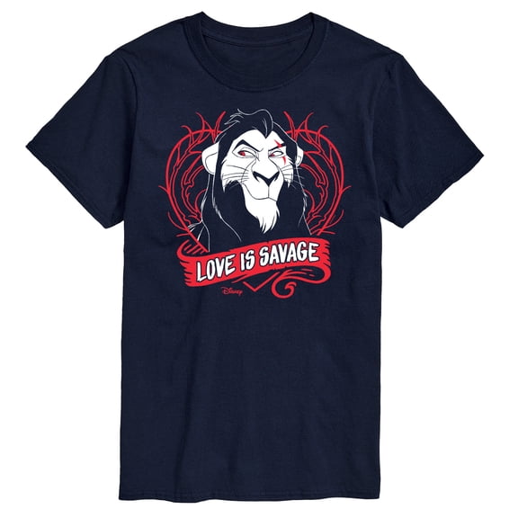 Disney Villains - Love Is Savage - Men's Short Sleeve Graphic T-Shirt
