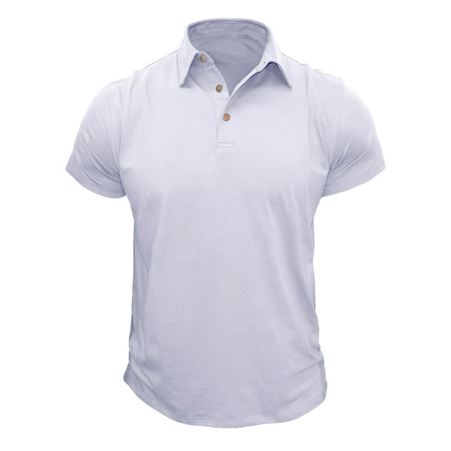 Besolor Chemises de golf à Manches Courtes pour Hommes Col à Revers Boutonné Sport Athlétique Évacuant l'Humidité Léger Hauts d'Été Blouse