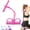 Pink, variant on Borikise Multifunction Pedal Resistance Band, 4/6 Tube Dual-Phase Resistance Band with Handles for Waist, Arms, Legs, Core, and Yoga