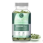 Organic Sea Moss Irish Sea Moss, bladderwrack & Burdock Root 120 Capsules