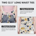 thumbnail image 6 of Pioneer Flower Floral Print Pattern Apron for Women and Men, Cotton Linen Waterproof with Pockets, Adjustable, 33x27 Inch for Kitchen, Gardening, BBQ, Salon, 6 of 6