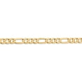 thumbnail image 3 of Solid 14K 6mm Concave Open Figaro Chain Bracelet / Anklet, 3 of 3