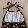 thumbnail image 3 of Zwiiyzr Toddler Kids Boys Girls Summer Cute Flower Print Lacing Romper Jumpsuit Baby Clothes Black 4 Years, 3 of 9