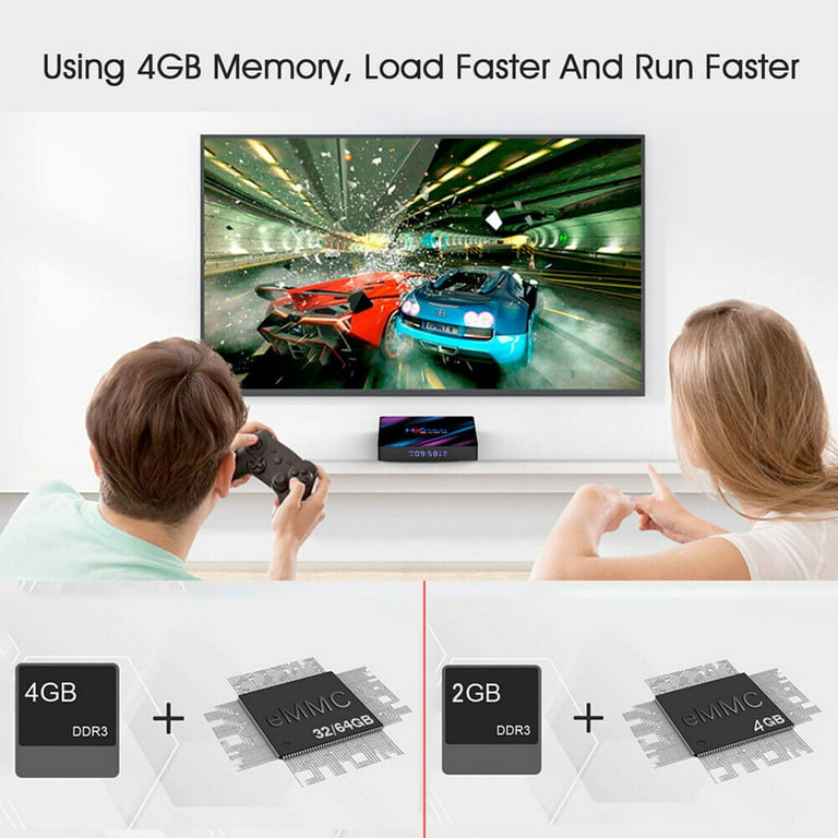H96 Max RK3318 Android 9.0 Smart Set Top Box 4G 64G 2.4G/5G Dual WiFi USB  3.0, Support 4K VP9, H.265 4K HDR Box with i8 Keyboard
