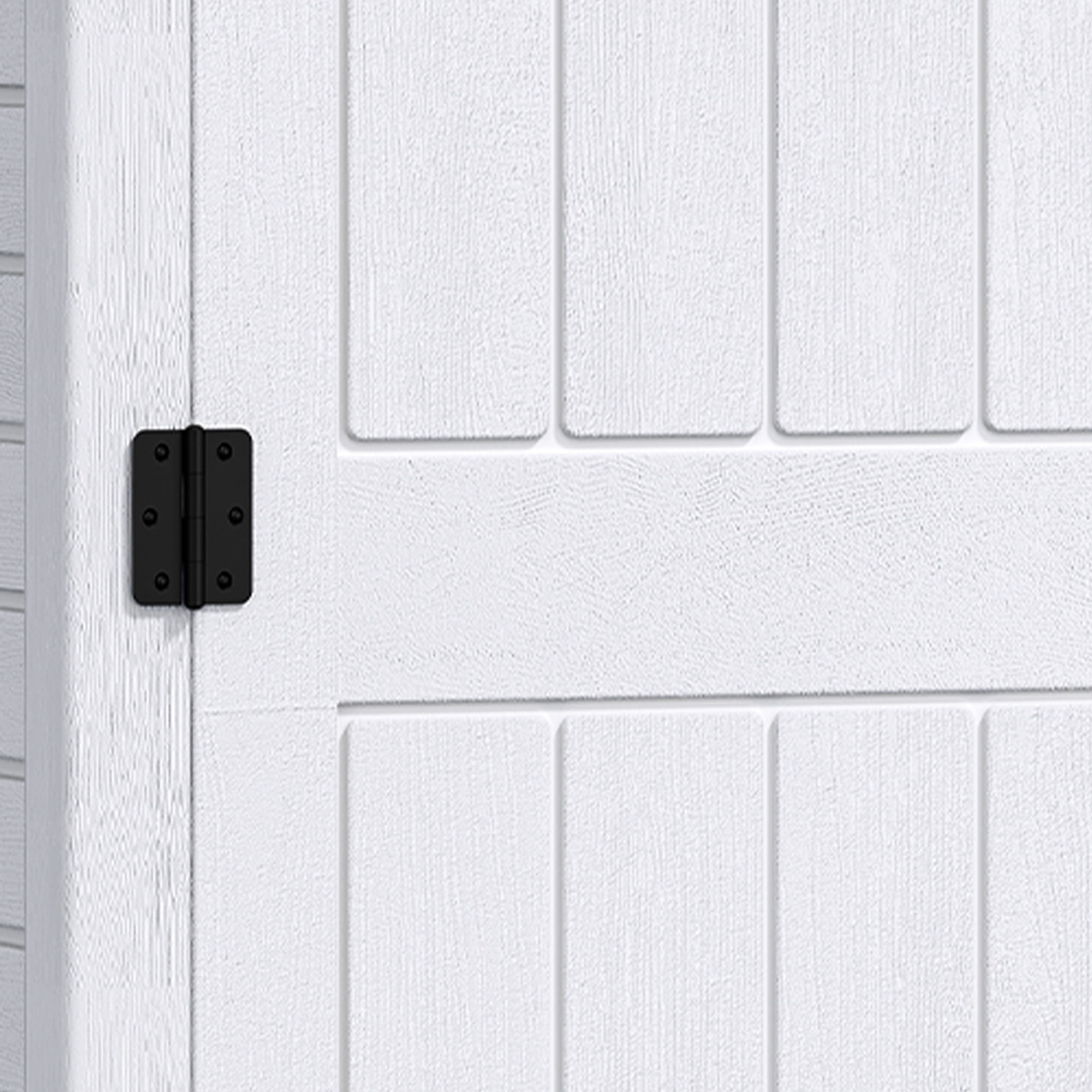 Dextrus Tall Outdoor Storage Shed, Vertical Lockable Tool Storage Resin Shed for Garden, Garage, Patio, No Shelves Included, Off-White