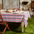 thumbnail image 2 of DII Patriotic Stripe Outdoor Tablecloth 60" Round, 2 of 5