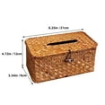 thumbnail image 2 of Toyvian Hand-Woven Seagrass Tissue Box Cover with Toggle Closure, Stylish Decorative Holder for Living Room and Bathroom, 2 of 7