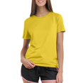thumbnail image 2 of Women's Workout Tops Short Sleeve Shirts Quick Dry Athletic Sun Protection Rash Guard for Women Yellow S, 2 of 5