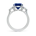 thumbnail image 2 of ANGARA Lab Grown 3.75 Ct Blue Sapphire & Diamond Engagement Ring for Women in 14K White Gold (Size-9mm) | September Birthstone, Anniversary, Jewelry Gift for Women | Lab-Grown Blue Sapphire Ring, 2 of 8