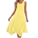 thumbnail image 1 of Pantalones Cortos para Vestidos Bajos Mujeres sin Mangas Cuello Redondo Cordón Ruffle A-Line Mini Vestido Poliéster, Vestido Casual para Citas Y Fiesta, 1 of 9