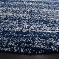 thumbnail image 3 of SAFAVIEH Hudson Jaden Striped Shag Area Rug, Navy/Ivory, 4' x 4' Round, 3 of 10