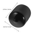 thumbnail image 2 of CIMAXIC 100 Pcs Capuchons Ronds en Plastique Noirs pour Boulons Durables Résistants aux Intempéries Protège-Vis, 2 of 8