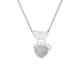 thumbnail image 2 of Delight Jewelry Silvertone Large Rounded Clear Oktant Crystal Heart Silvertone Dream Big Pendant Necklace, 25", 2 of 4