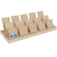 thumbnail image 2 of Jewellery Display Stands with Earring Cardboards Rustic Wooden Earring Stand Reusable Earring Necklace Holder Portable J, 2 of 9
