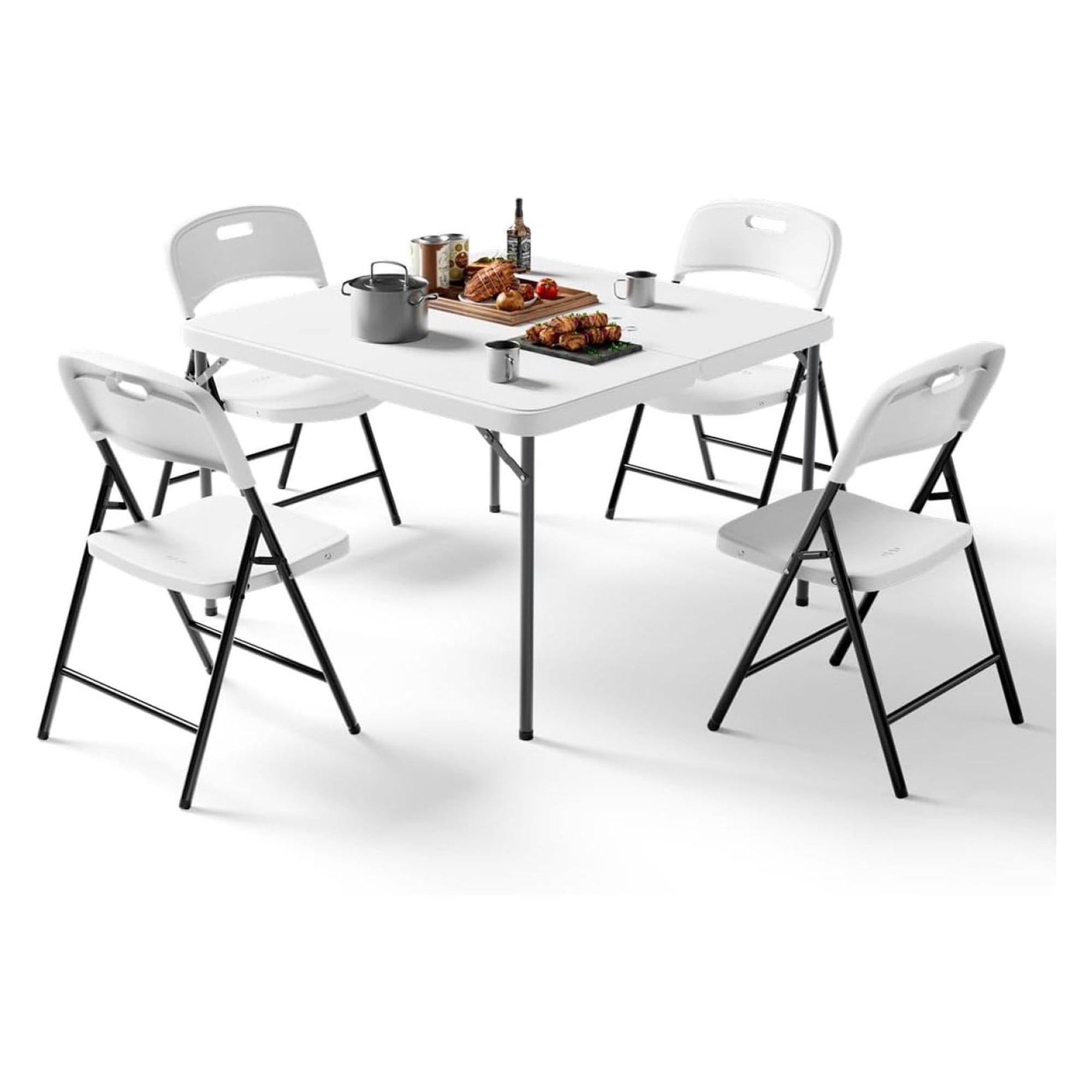 square folding table and chairs product