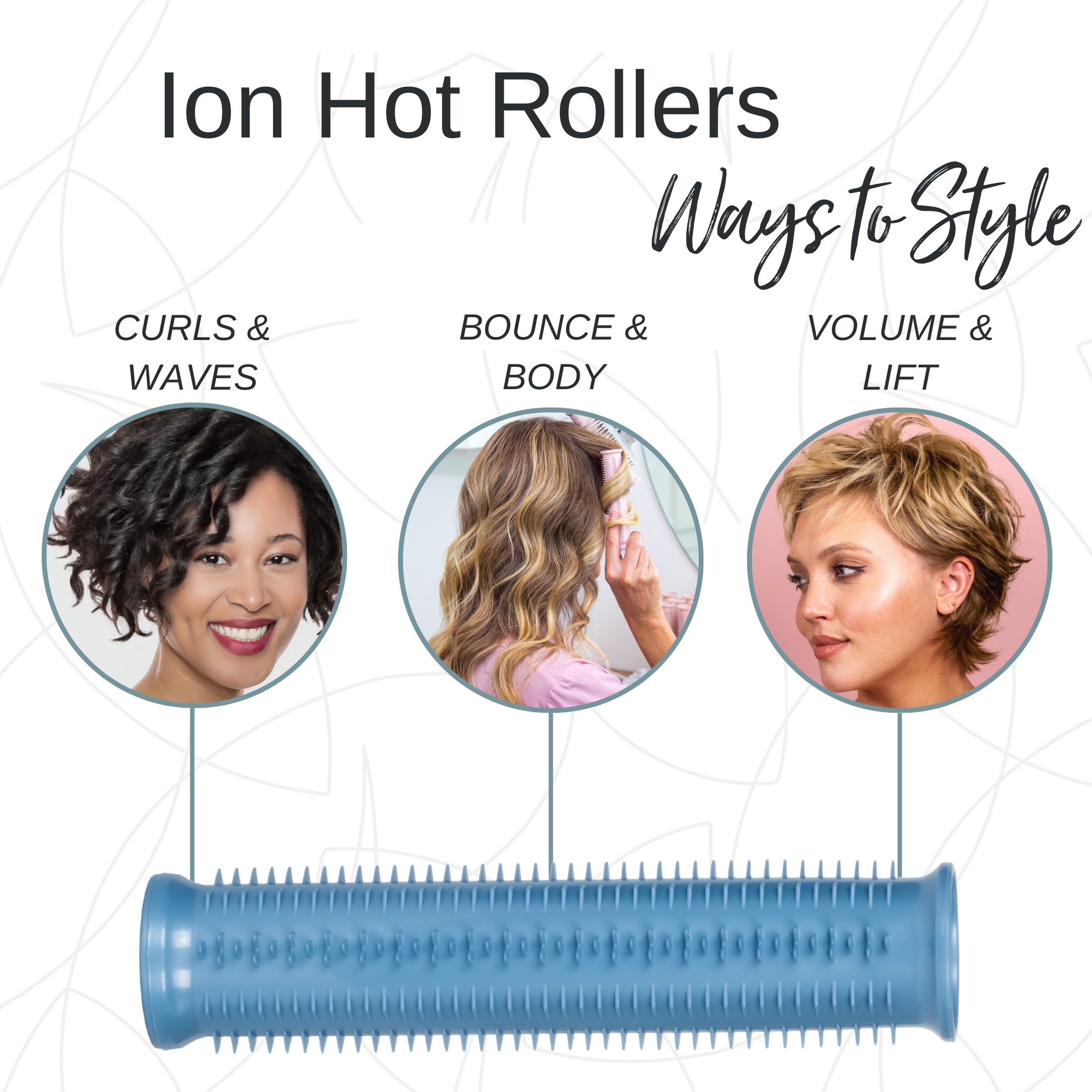 Calista Ion Hot Hair Rollers, 12 Count Short photo 6