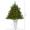 thumbnail image 2 of 4.5ft. Wyoming Mixed Pine Artificial Christmas Tree with 250 Clear Lights and 462 Bendable Branches in Tower Planter, 2 of 6