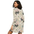 thumbnail image 2 of FORMRS Womens Long Sleeve Nightgowns Crew Neck Sleep Shirt Soft Pajamas Sizes S-3XL, West Wild Pattern, 2 of 8