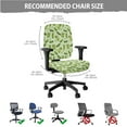 thumbnail image 5 of FKELYI Green Cucumber Print 4 Pcs Set Office Chair Slipcovers with Armrest Covers Stretch Fabric Swivel Boss Chair Cover Anti-Dust Armchair Protectoor for Home Decoration, 5 of 7