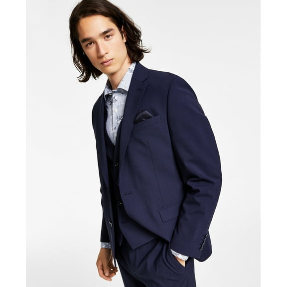 Bar III Men's Slim Fit Wool Suit Jacket Blue Size 38