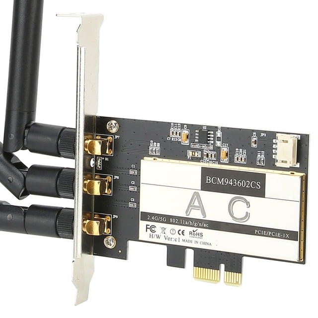 Tarjeta inalámbrica 802.11AC WiFi + Para Bluetooth 4.0 Bling Bling Tarjeta WLAN de escritorio PCI E BCM943602CS con 3 antenas