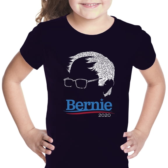 LA Pop Art Girl's Word Art T-shirt - Bernie Sanders 2020
