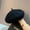 Black - wool beret, variant on Wool Light Board Beret, Japanese Minimalist And Niche, Jojo Painter Hat, Small Face, Versatile Pumpkin Hat For Autumn And Winter