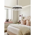 thumbnail image 4 of Serephina 25 inch crystal round pendant light in black, 4 of 9