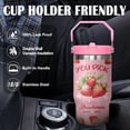 thumbnail image 6 of Strawberry Cup 30oz,Strawberry Lovers Gifts for Women Funny Birthday Gift for Youth Kids Travel Coffee Mug Cup Stainless Steel Tumbler with Handle, 6 of 6