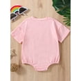 thumbnail image 4 of Arvbitana Baby Boys Girls Easter Romper Letter Pattern Short Sleeve Bodysuit Casual Simple Cotton Newborn Clothes 0-24M, 4 of 9